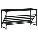 vidaXL Étagère à chaussures noir 90x30x45 cm bois d'ingénierie