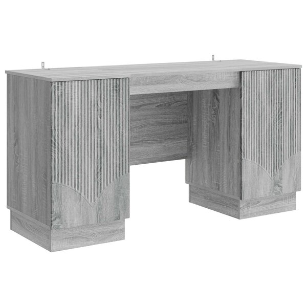 vidaXL Bureau Sonoma gris 142 5 x 50 x 75 cm Bois d'ingénierie