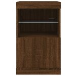vidaXL Buffet avec lumières LED chêne marron 41x37x67 cm