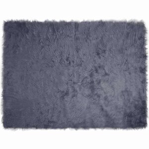 vidaXL Tapis en Peau de Mouton Synthétique Anthracite 240 x 340 cm