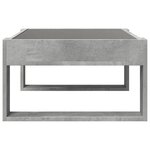 vidaXL Table basse avec LED infini gris béton 70x53x30 cm