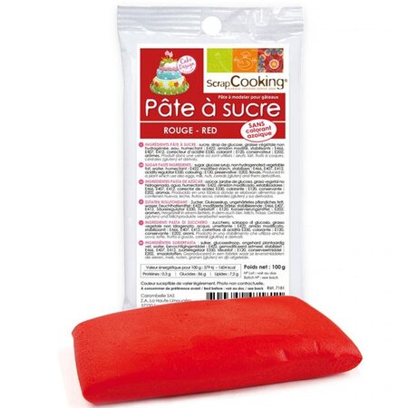 Pâte à sucre rouge 100 g