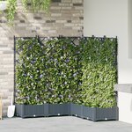 vidaXL Jardinière avec Treillis 5 Pièces Gris clair 120x120x125.5 cm