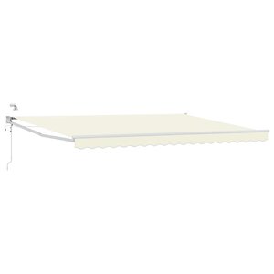 vidaXL Auvent rétractable électrique Crème 4 5 × 3 m