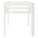 Lit mi-haut enfant - blanc - pin