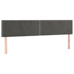 vidaXL Tête de lit à LED Gris foncé 160x5x78/88 cm Velours