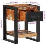 vidaXL Table de chevet multicolore 35x34x45cm bois massif récupération