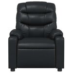 vidaXL Fauteuil inclinable Noir Similicuir
