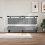 vidaXL Tête de lit suspendue Avec lumière LED Gris clair Tissu