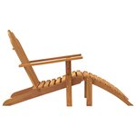 vidaXL Chaises de jardin Adirondack et repose-pieds 2 Pièces teck solide