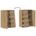 vidaXL Buffet chêne artisanal 60 x 31 x 84 cm Bois d'ingénierie