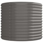 vidaXL Lit surélevé de jardin Acier galvanisé 224x80x68 cm gris