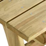 vidaXL Table de jardin 220x74x75 cm Bois de pin imprégné