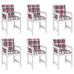 vidaXL Coussins de chaise de jardin à dossier bas lot de 6