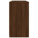 vidaXL Buffet avec lumières LED chêne marron 123x37x67 cm