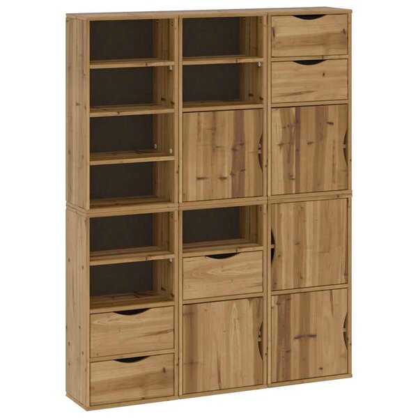 vidaXL Armoires latérales 6 Pièces ODDA 40x24x79 cm bois massif pin