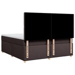 vidaXL Sommier à lattes de lit avec matelas Marron foncé 180x200 cm
