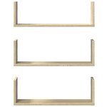 vidaXL Étagères murales 3Pièces chêne sonoma 58x18x18cm bois d'ingénierie
