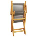 vidaXL Chaises de jardin pliables lot de 8 gris bois d'acacia massif