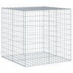 vidaXL Panier gabion avec couvercle 100x100x100 cm fer galvanisé