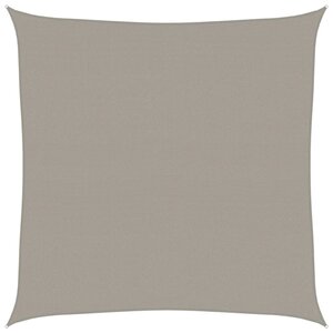 vidaXL Voile d'ombrage 160 g/m² carré gris clair 4x4 m PEHD
