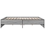 vidaXL Cadre de lit sans matelas sonoma gris 200x200 cm
