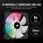 CORSAIR Ventilateur SP Series - SP120 RGB ELITE - 120mm RGB LED Fan with AirGuide - Triple Pack Lighting Node CORE (CO-9050109-WW)