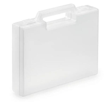 Mallette plastique givré à poignée sortante 160x222x39 mm (lot de 20)