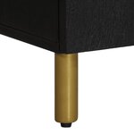 vidaXL Table de chevet noir 50x33x60 cm bois d'ingénierie