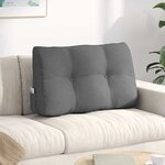 vidaXL Coussin de Dos Gris foncé 80 x 24 x 50 cm tissu