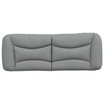vidaXL Coussin de tête de lit Hvar gris clair 137 cm tissu