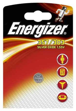 Energizer pile bouton lithium 1,55V 357/303 (lot de 2)