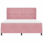 vidaXL Lit à ressorts avec matelas Rose 200 x 180 cm Polyester