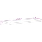 vidaXL Dessus de table 120x40x2 5 cm rectangulaire bois massif acacia