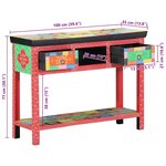 Table Console Multicolore 100x30x75 cm en Bois Massif de Mangue vidaXL