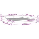 vidaXL Cadre de lit Blanc 200 x 200 cm Bois massif en pin