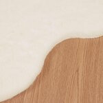 vidaXL Tapis en Fourrure Synthétique de Lapin Olite Crème 80 x 120 cm