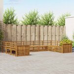 vidaXL Ensemble de canapés d'extérieur 9 pc Naturel