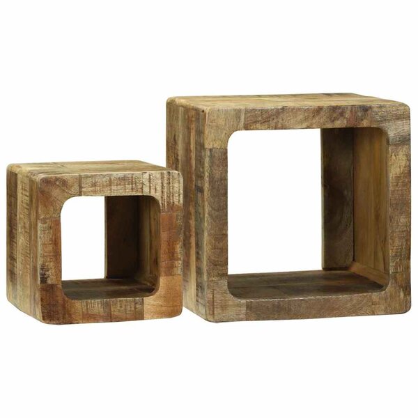 vidaXL Meuble TV 2 Pièces Marron Bois de manguier brut massif