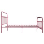 vidaXL Cadre de lit sans matelas rose métal 180x200 cm