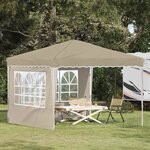 vidaXL Tente de fête pop-up 288 x 288 x 245 cm Crème Tissu Oxford