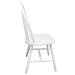 vidaXL Chaises à manger lot de 4 blanc bois d'hévéa solide