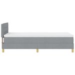 vidaXL Lit à Ressorts avec Matelas Gris Clair 100x200 cm Tissu