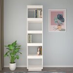vidaXL Bibliothèque/Séparateur de pièce Blanc 40x35x167 cm Pin solide