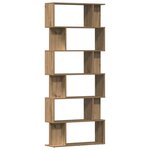 vidaXL Bibliothèque chêne artisanal 80x24x192 cm bois d'ingénierie