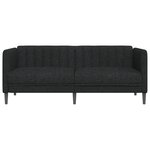 vidaXL Canapé à 2 places noir tissu