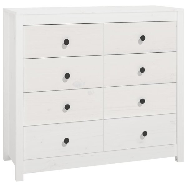 vidaXL Armoire latérale Blanc 100x40x90 cm Bois de pin massif