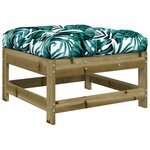 vidaXL Salon de jardin 6 Pièces avec coussins bois de pin imprégné