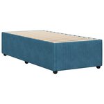vidaXL Cadre de lit bleu 100x200 cm velours
