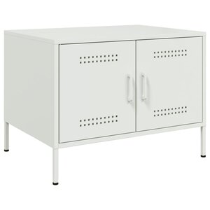 vidaXL Table basse blanc 68x50x50 5 cm acier